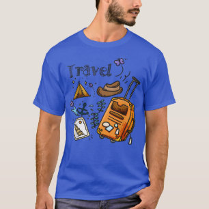 キャンピングアドベンチャートラベルコンビネーション Tシャツ