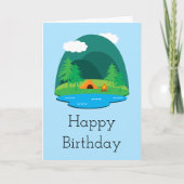 キャンピングアドベンチャーハッピーバースデー カード (正面)