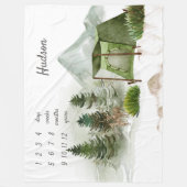 キャンピングアドベンチャーベビーマイルストーン フリースブランケット (正面)