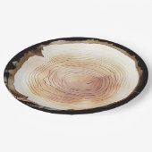 キャンピングアドベンチャー子供の誕生日パーティーウッド ペーパープレート (アングル)