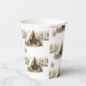 キャンピングアドベンチャー子供の誕生日パーティーパターン 紙コップ (裏面)