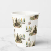 キャンピングアドベンチャー子供の誕生日パーティーパターン 紙コップ (正面)