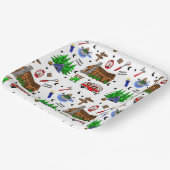 キャンピングアミッドウェストをテーマにしたハッピーキャンパー誕生日 ペーパープレート (傾斜あり)