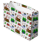 キャンピングアミッドウェストをテーマにした誕生日 ラージペーパーバッグ (裏面アングル)