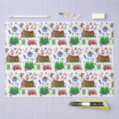 キャンピングアミッドウェストをテーマにした誕生日 薄葉紙 (クラフト)