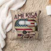 キャンピングアメリカが呼び出している私は行かなければならない クッション (ブランケット)