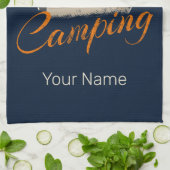 キャンピングアモーターホームヴィンテージデザインフォーバケーション キッチンタオル (折り畳み)