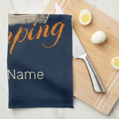 キャンピングアモーターホームヴィンテージデザインフォーバケーション キッチンタオル (四つ折り)