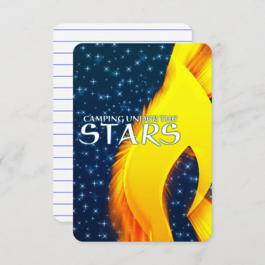 キャンピングアンダーザスターシャインアンドキャンファイア 招待状 (正面/裏面)