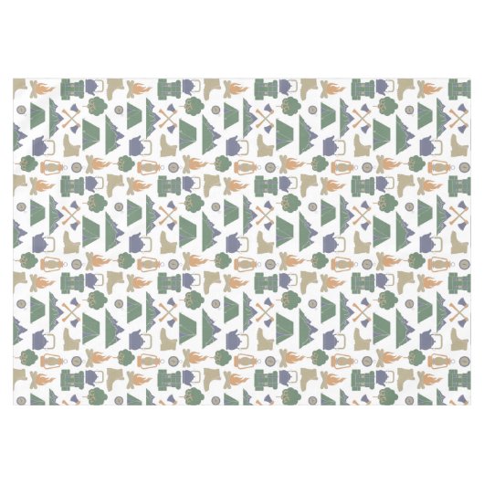 キャンピングアンドアウトドアギアカンパパターン(の模様が)あるーズ テーブルクロス (正面(横))