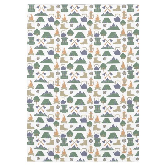 キャンピングアンドアウトドアギアカンパパターン(の模様が)あるーズ テーブルクロス (正面)