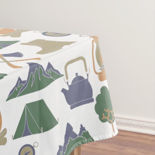 キャンピングアンドアウトドアギアカンパパターン(の模様が)あるーズ テーブルクロス (インサイチュ)