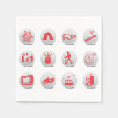 キャンピングアンドスキー紙ナプキン スタンダードカクテルナプキン (正面)