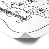 キャンピングアートカラーリングアートワークシートアクティビティシート ポスター (角)