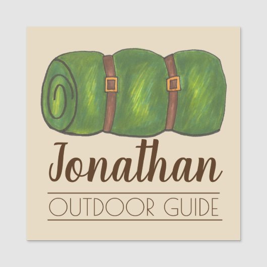 キャンピングイクイズキャンプハイキングスリープバッグ 名札 (正面)