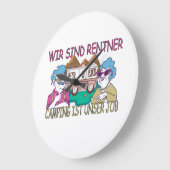 キャンピングイストートラーレントナージョブ ラージ壁時計 (傾斜)