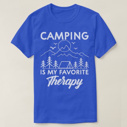キャンピングイズお気に入りのセラピーアドベンチャーキャンプ Tシャツ (デザイン正面)