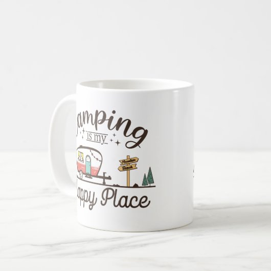 キャンピングイズマイハッピープレイス コーヒーマグカップ (正面左)