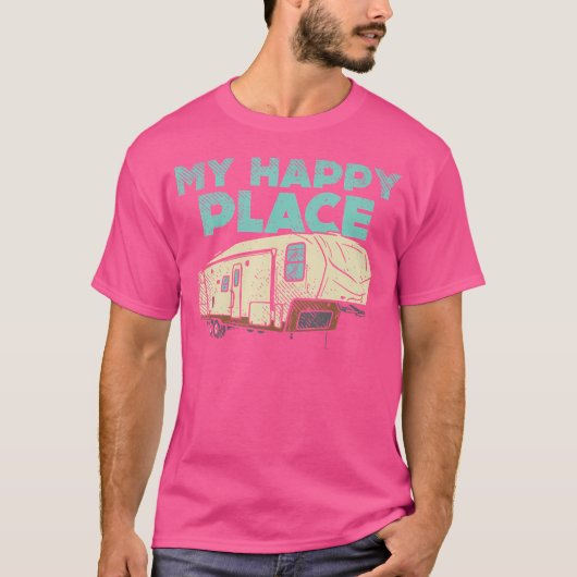 キャンピングイマイハッピープレイス5ThホイールキャンパーRvキャンプ Tシャツ (正面)