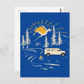 キャンピングインザマウンテンバンライフ葉書 ポストカード (正面/裏面)