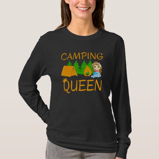 キャンピングウィメンクイーンキャンピング Tシャツ (正面)