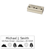 キャンピングウィルダネスキャンプツリーサンマウンテンアドレス ラバースタンプ (押印)