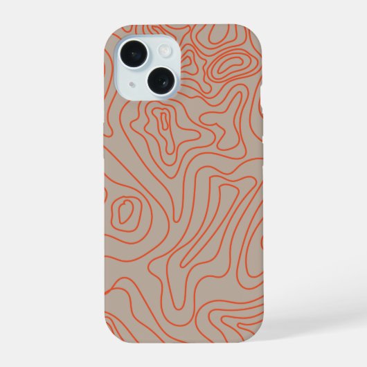 キャンピングウィルダネスレートレス地形 iPhone 15ケース (裏面)