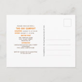 キャンピングウォーターカラーキャンプアウトドア誕生日 インビテーションポストカード (裏面)