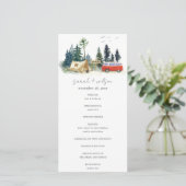 キャンピングウォーターカラーパインフォレスト結婚式 プログラム (スタンド正面)