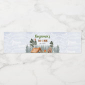 キャンピングウッドランド誕生日ウォーターボトルラベル ペットボトルラベル (シングルラベル)