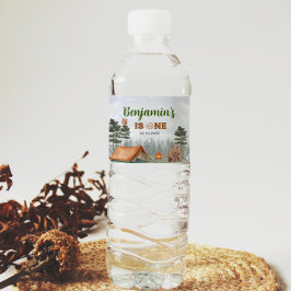 キャンピングウッドランド誕生日ウォーターボトルラベル ペットボトルラベル