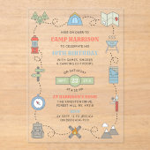 キャンピングエイジバースデーパーティー アクリル招待状 (正面)