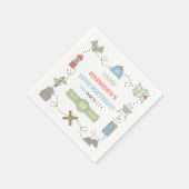 キャンピングエイジバースデーパーティー スタンダードカクテルナプキン (角)