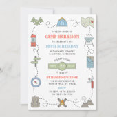 キャンピングエイジバースデーパーティー 招待状 (正面)