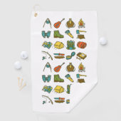 キャンピングエ数々のレメント色 ゴルフタオル (インサイチュ)