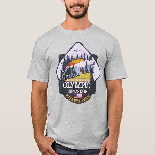 キャンピングオリンピック国立公園家族旅行Tシャツ Tシャツ (正面)