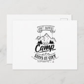 キャンピングカおもしろいンパーことわざキャンプ場 ポストカード (正面/裏面)