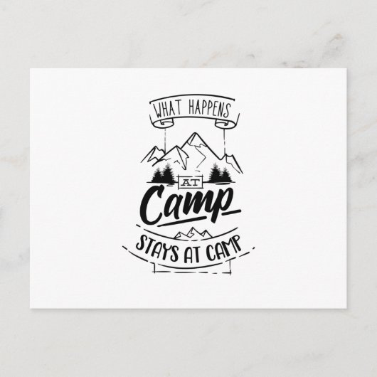 キャンピングカおもしろいンパーことわざキャンプ場 ポストカード (正面)