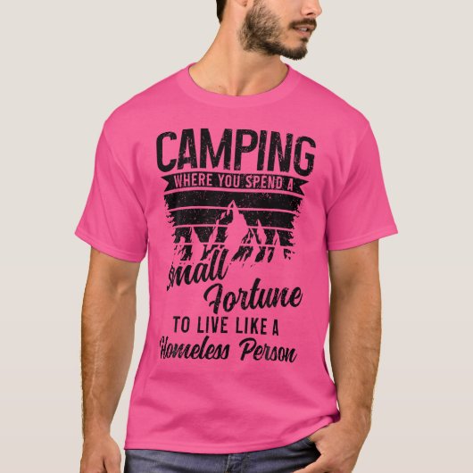 キャンピングカおもしろいンパー Tシャツ (正面)