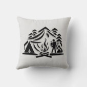 キャンピングカオスアイコンロゴのパーソナライズ クッション (裏面)