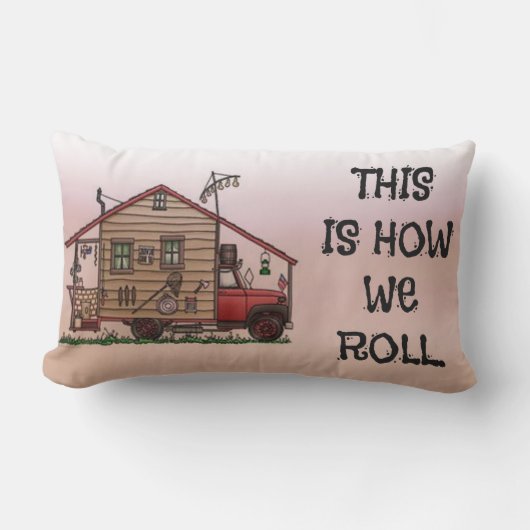 キャンピングカーかMotorhomeのクッション ランバークッション (正面)