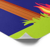 キャンピングカーのカーキグリーン誕生日 ポスター (角)