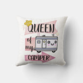 キャンピングカーのキャンプのおもしろいなRVingのライフスタイルの枕 クッション (裏面)