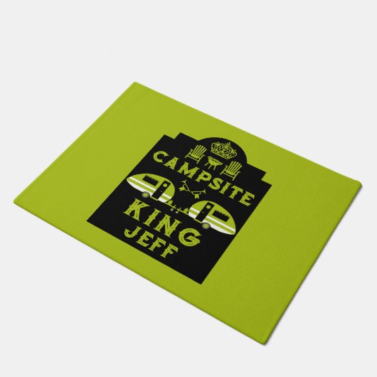 キャンピングカーのキャンプサイトキングギフト ドアマット (アングル)