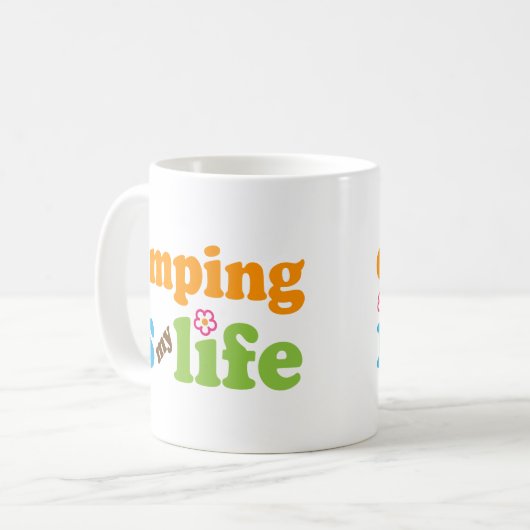 キャンピングカーのギフトの女の子 コーヒーマグカップ (正面左)