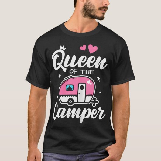 キャンピングカーのクイーンズキャンプ Tシャツ (正面)
