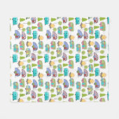 キャンピングカーのテーマのフリースブランケット フリースブランケット (正面(横))