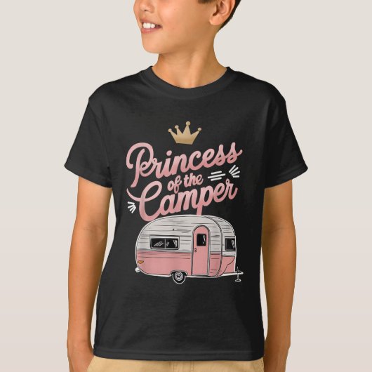 キャンピングカーのプリンセス 女性 Tシャツ (正面)