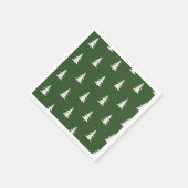 キャンピングカーのミニマルな松の木が1本 スタンダードカクテルナプキン (角)