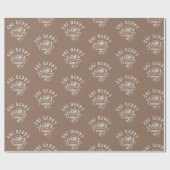 キャンピングカーのミニマルな茶色の誕生日が1つ ラッピングペーパー (フラット)